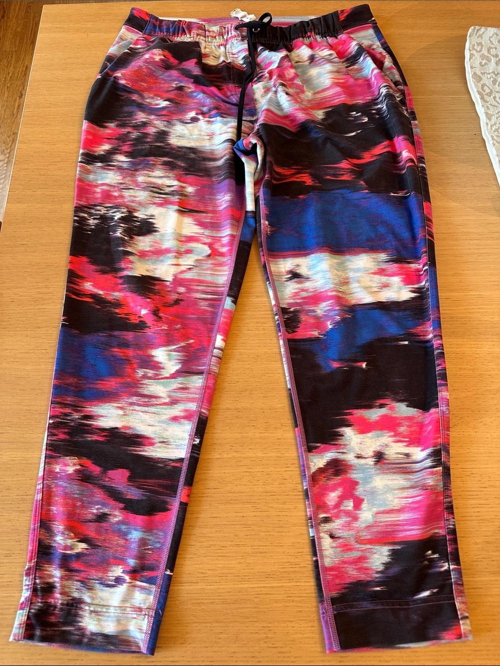 lululemon athletica Kids Tie-Dye Print Leggings - Pink, Blue & Black
